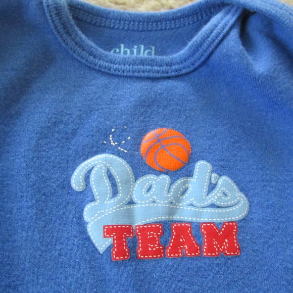 Carters Child of Mine 2 Pc Onesie Bundle Boys 0-3M‎ Blue Red Short Sleeve Sports - Picture 3 of 5